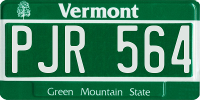 VT license plate PJR564