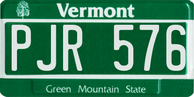 VT license plate PJR576