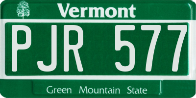 VT license plate PJR577