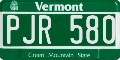 VT license plate PJR580