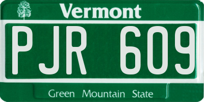 VT license plate PJR609
