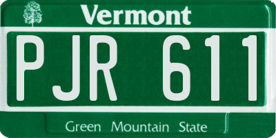 VT license plate PJR611