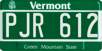 VT license plate PJR612