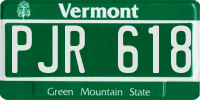 VT license plate PJR618