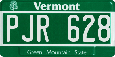 VT license plate PJR628
