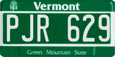 VT license plate PJR629