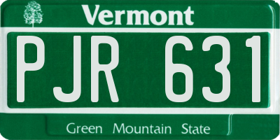 VT license plate PJR631