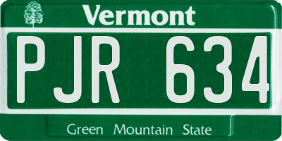 VT license plate PJR634