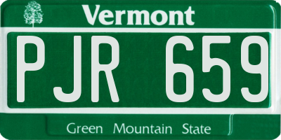 VT license plate PJR659