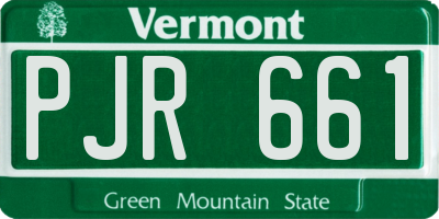 VT license plate PJR661