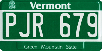 VT license plate PJR679
