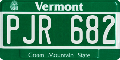 VT license plate PJR682