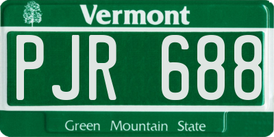 VT license plate PJR688