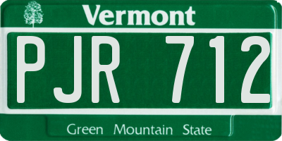 VT license plate PJR712