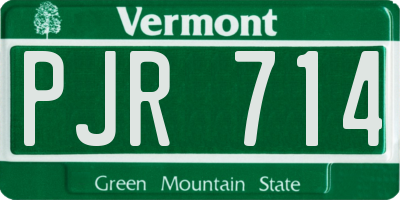 VT license plate PJR714