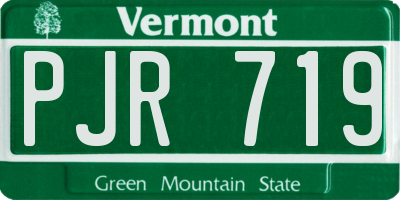VT license plate PJR719