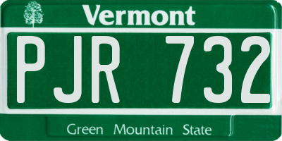 VT license plate PJR732