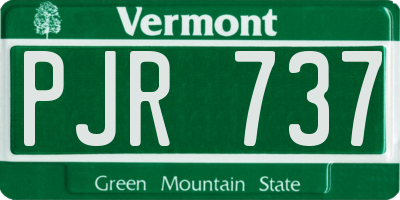 VT license plate PJR737