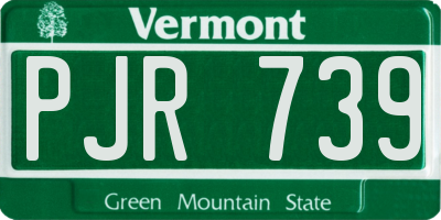 VT license plate PJR739