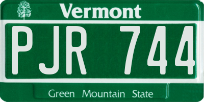 VT license plate PJR744