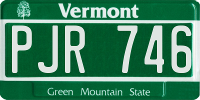 VT license plate PJR746