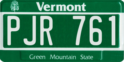 VT license plate PJR761