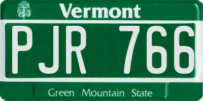 VT license plate PJR766