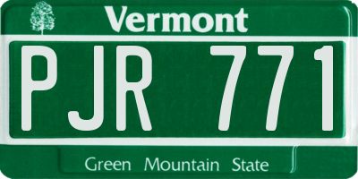 VT license plate PJR771