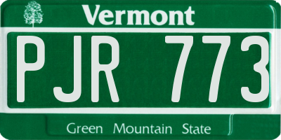 VT license plate PJR773