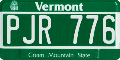 VT license plate PJR776