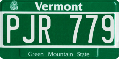 VT license plate PJR779