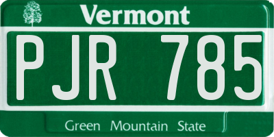 VT license plate PJR785