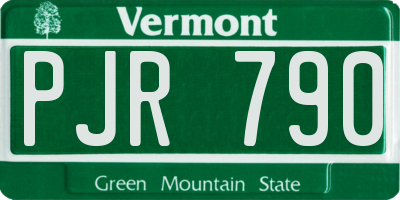 VT license plate PJR790