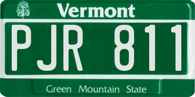VT license plate PJR811