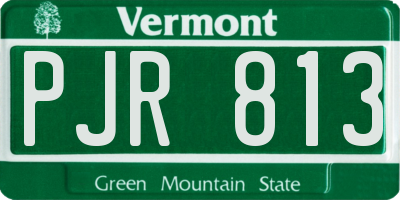 VT license plate PJR813