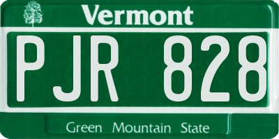 VT license plate PJR828