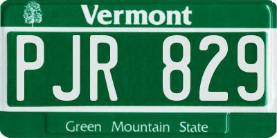 VT license plate PJR829