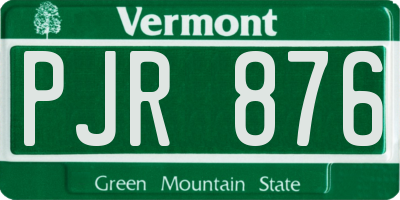 VT license plate PJR876