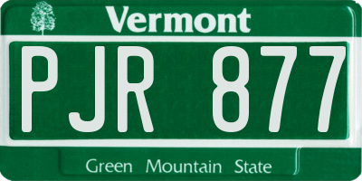 VT license plate PJR877