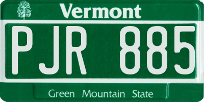 VT license plate PJR885
