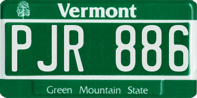 VT license plate PJR886