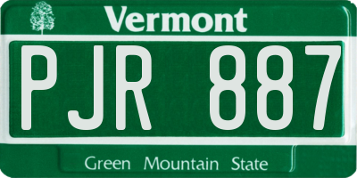 VT license plate PJR887