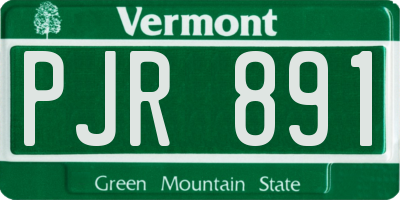 VT license plate PJR891