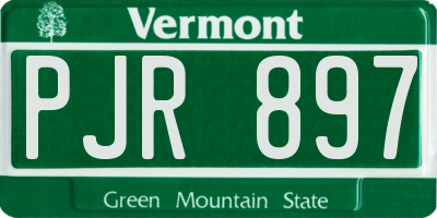 VT license plate PJR897