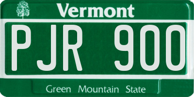 VT license plate PJR900