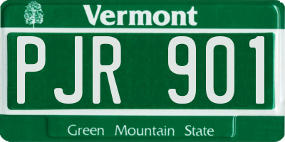 VT license plate PJR901