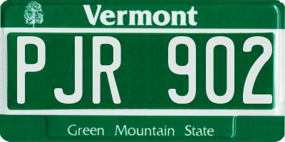 VT license plate PJR902