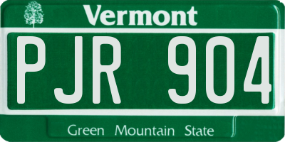 VT license plate PJR904