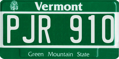 VT license plate PJR910