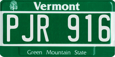 VT license plate PJR916